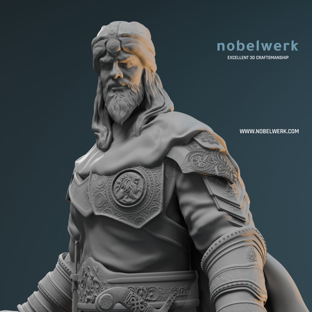 Nobelwerk collectibles - King Saladin – A Modern Interpretation - supreme 3d print and hand painted figure.