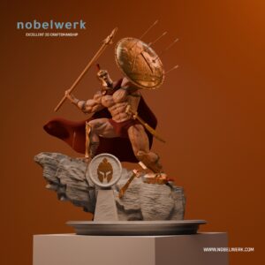 Nobelwerk collectibles - King Leonidas - hero of sparta - supreme 3d print and hand painted figure.