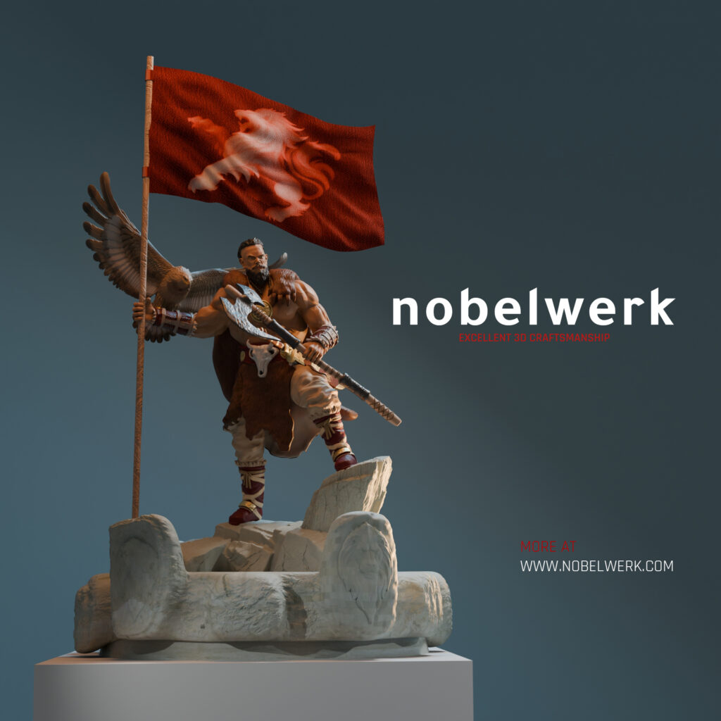 King Attila Collectibles - Attila, King of the Huns – A Modern Interpretation - supreme 3d print and hand painted figure.