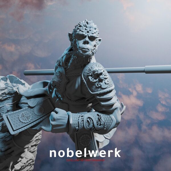 Nobelwerk collectibles - Sun Wukong – A Modern Interpretation - supreme 3d print and hand painted figure.
