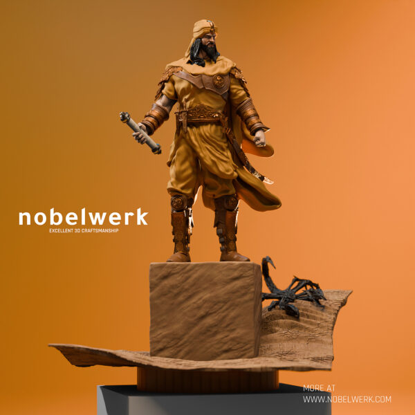 Nobelwerk collectibles - King Saladin – A Modern Interpretation - supreme 3d print and hand painted figure.