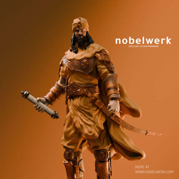 Nobelwerk collectibles - King Saladin – A Modern Interpretation - supreme 3d print and hand painted figure.